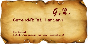 Gerendási Mariann névjegykártya