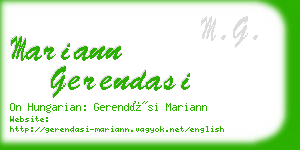 mariann gerendasi business card